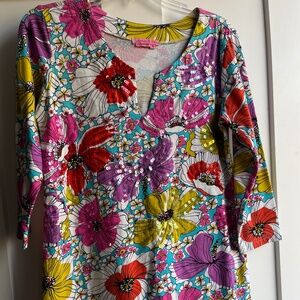 Joyous and Free Floral printed tunic